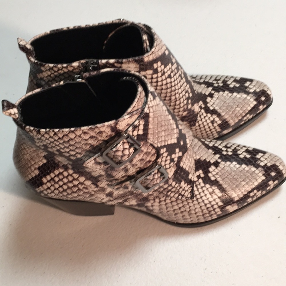MICHAEL Michael Kors Snake Print Ankle Boots
